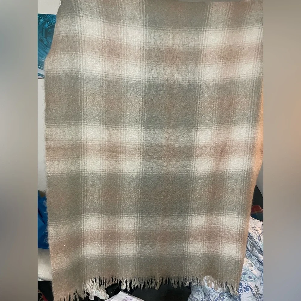 Loch Maree St. Albans Australia pure mohair pastel colors blanket  53” X 66”